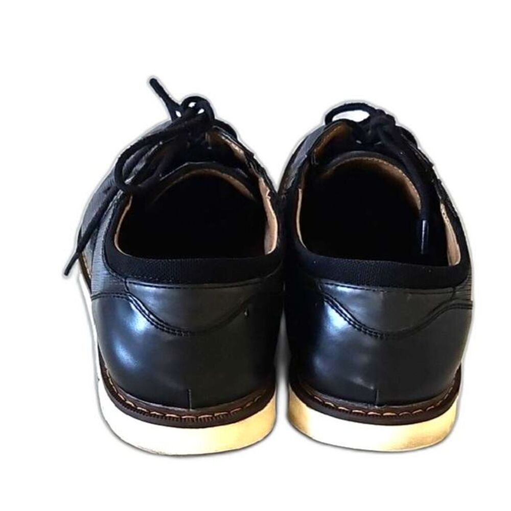 Parker & Sky Black Leather Oxford Dress Shoes Size 8 - Picture 4 of 7
